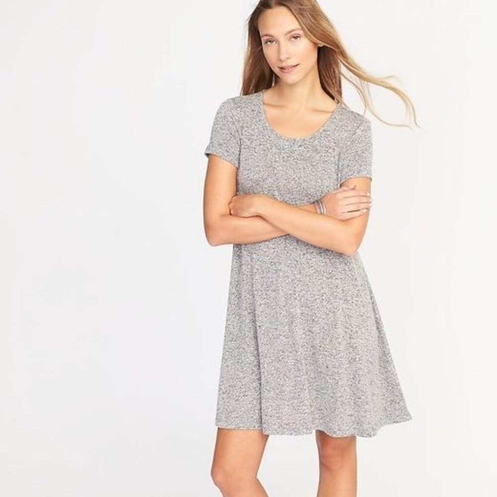Old Navy Comfy Gray Knit Swing Dress